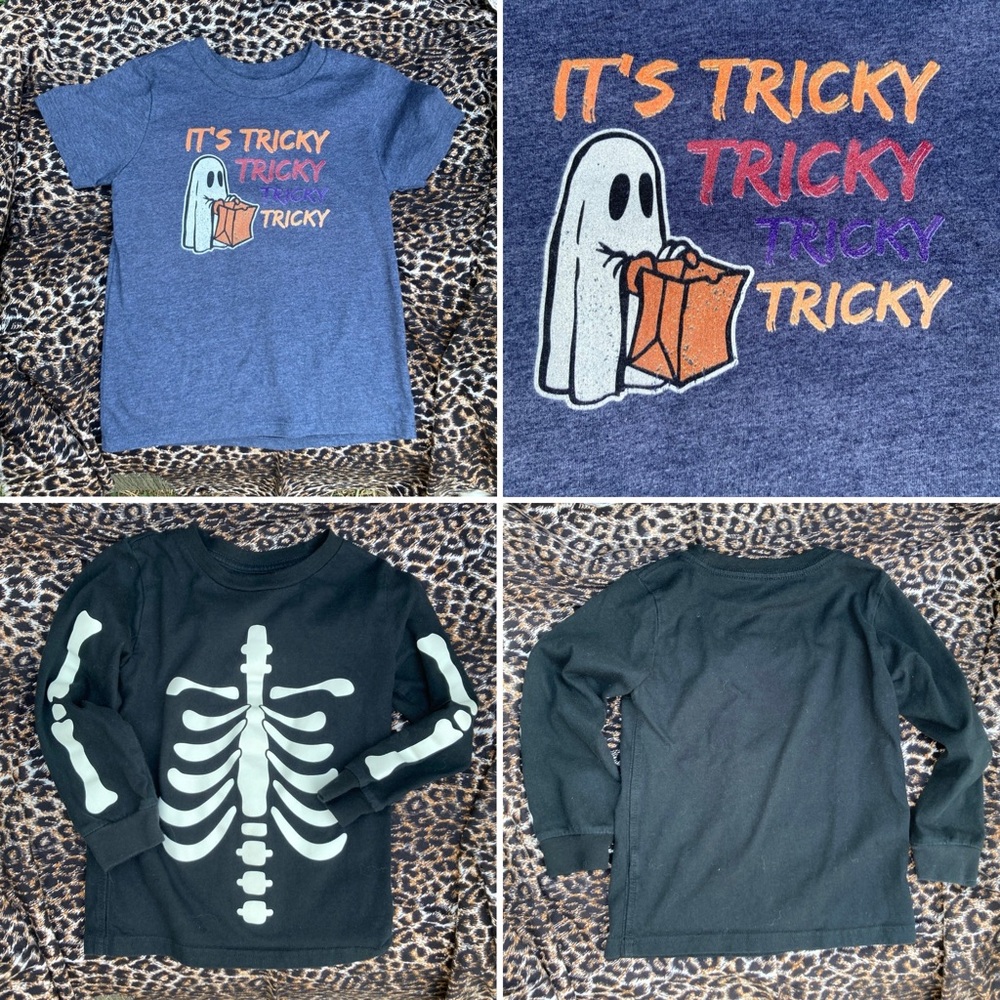 😻 3 for $13 Kids 4T Halloween Themed Shirts
